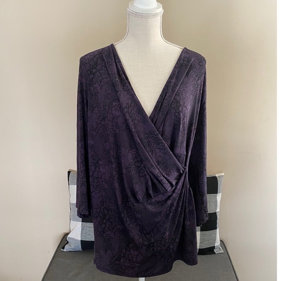 Lane Bryant Tops - Lane Bryant Faux Wrap Top Size 26/28